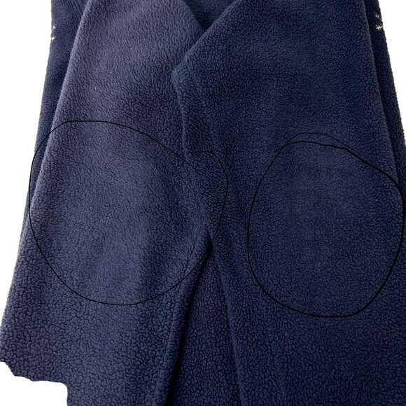 Croft & Barrow Sport Womens M Navy Holiday Fleece Cardigan Embroidery Appliques - Picture 13 of 13